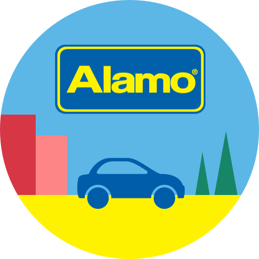 Circle Icon - Car and Alamo Logo
